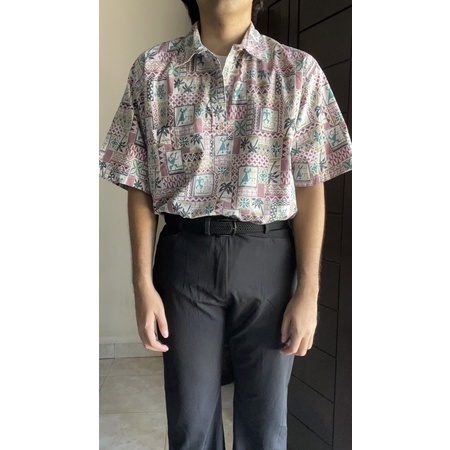 kemeja oversized vintage