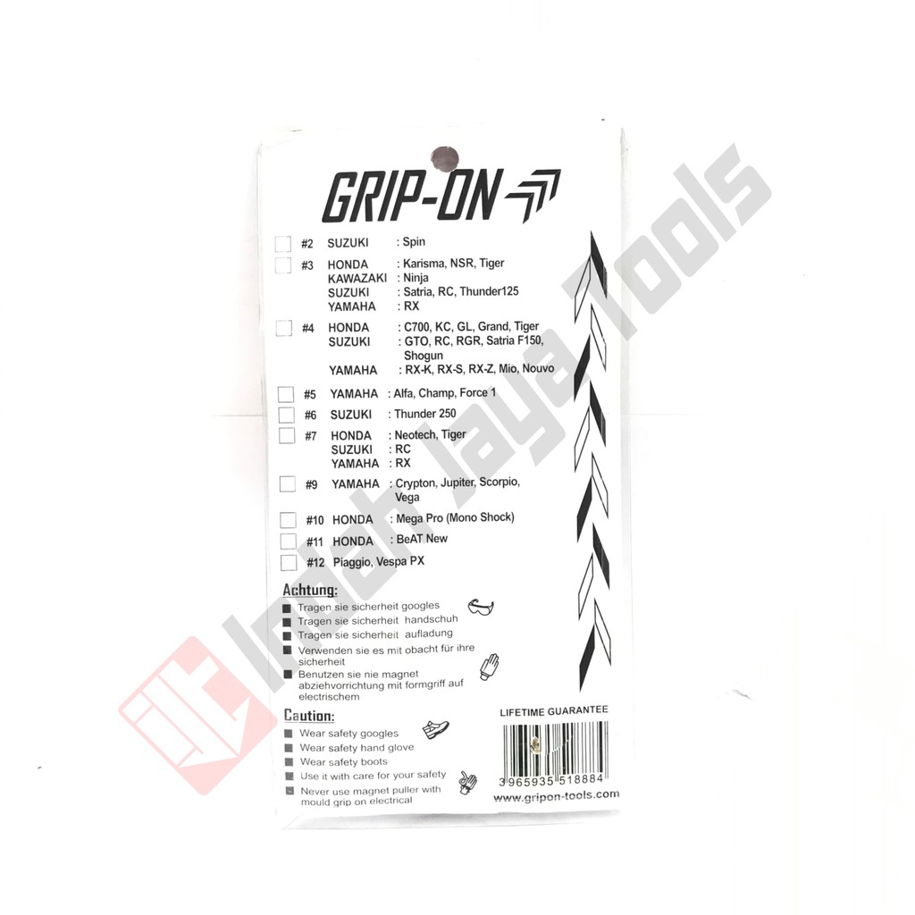 GRIP ON 18-884 TREKER MAGNET NO 4 Grand Tiger Shogun Satria GL RX Honda Suzuki Yamaha