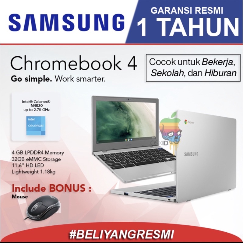 Laptop Samsung Chromebook 4   Ram 4GB EMMC 32GB 11.6” Intel UHD Chromebook "89"