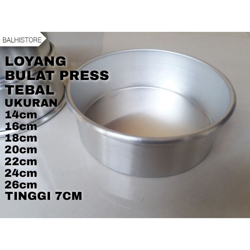 Loyang Kue Bulat Press Tebal / Cetakan Kue Bulat Aluminium