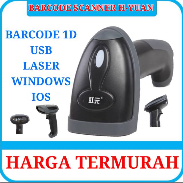 Laser Barcode Scanner 1D USB CABLE KABEL H-YUAN HY-1890