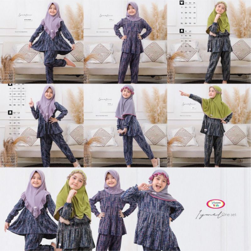IYMEL ONE SET ORI Yessana Kids/ ONE SET KIDS matt viscose uniqlo premium