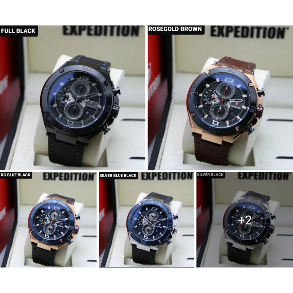 JAM TANGAN EXPEDITION E 6756.E6756.PRIA.TALI KULIT. ORIGINAL