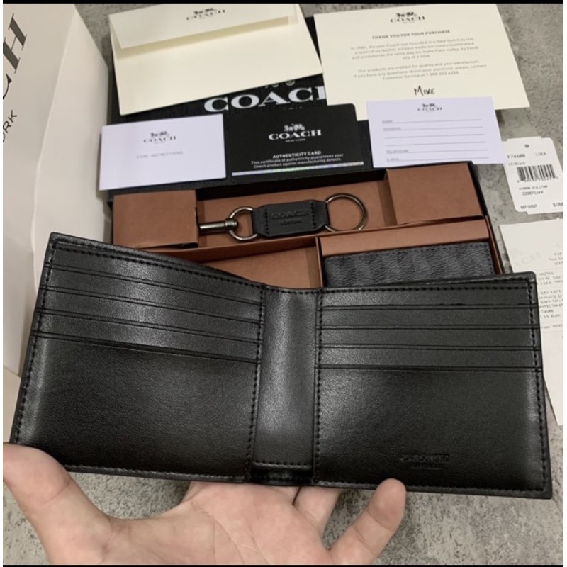 Dompet Wallet Pria Coach Camden Compact Leather Original