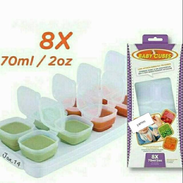 Baby Cubes 70ml / Tempat Simpan Mpasi di freezer