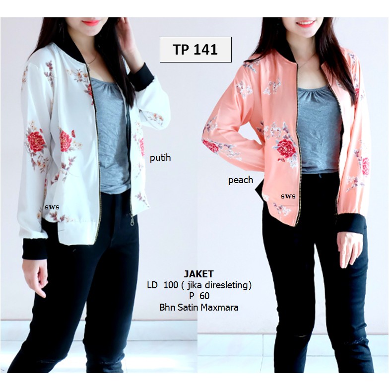 SETP141 baju jaket bomber navy atasan cardigan outer 