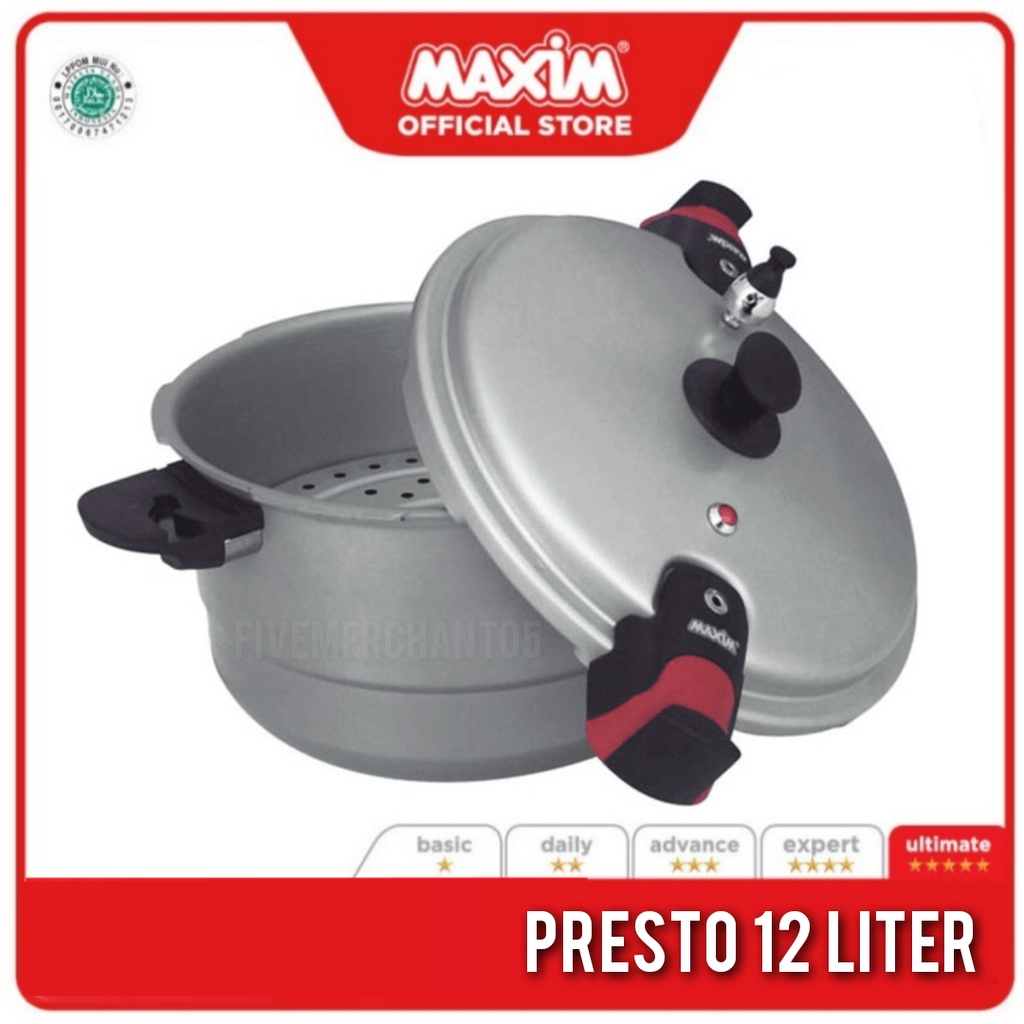 Panci Presto Besar Maxim Presto 12 Liter Panci Maxim 12 L Panci Aluminium Maxim Pengukus Maxim