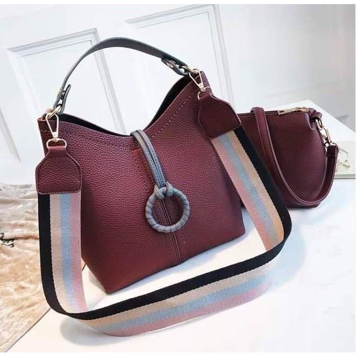 LT 1494 RISCE TAS 2IN1 TAS TOTE IMPORT WANITA CEWEK PEREMPUAN JAKARTA BQ 2410 bEL 375 GI 02959