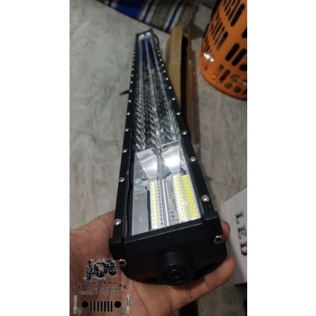 lampu sorot LED light bar 105-107 cm putih kuning dan 5 mode combo