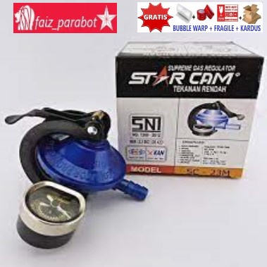 Regulator LPG Anti Bocor STAR CAM SC-23M Dengan Meteran original bukan retur pabrik