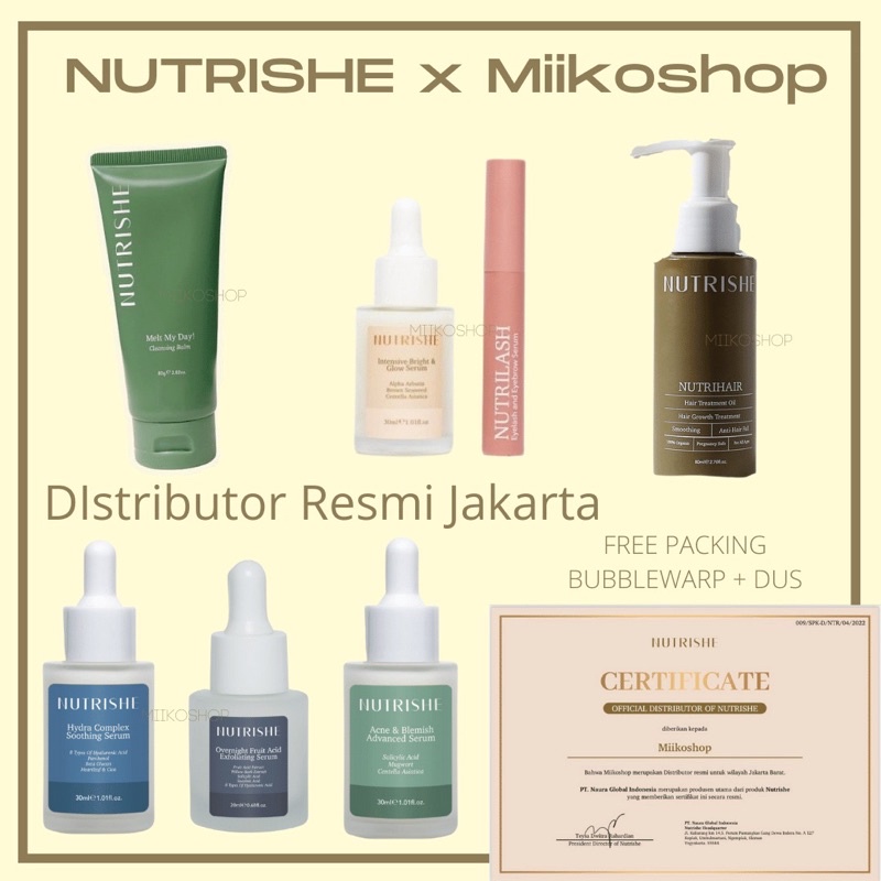 READY NUTRISHE/ Nutrilash/ Nutrihair/ Serum Nutrishe/ Cleansing Balm NUtrishe BPOM nutrilash eyebrown bulu mata