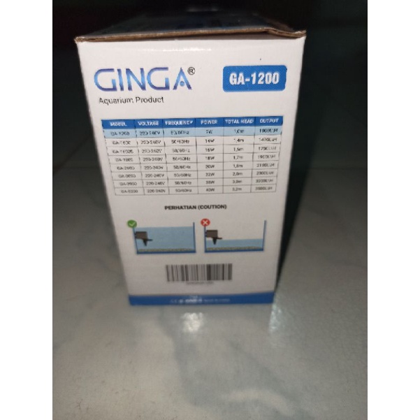 PROMO) COD Pompa Air Celup Aquarium Aquascape Akuarium GINGA GA 1200 ginga 1200 murah power head aquarium murah