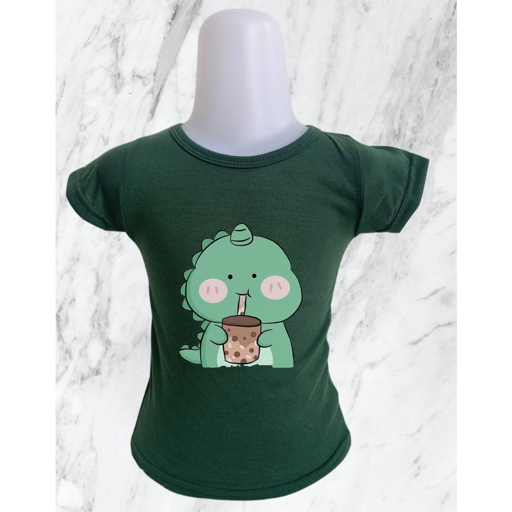 Kaos anak laki laki perempuan motif boba dino | atasan anak motif boba kartun