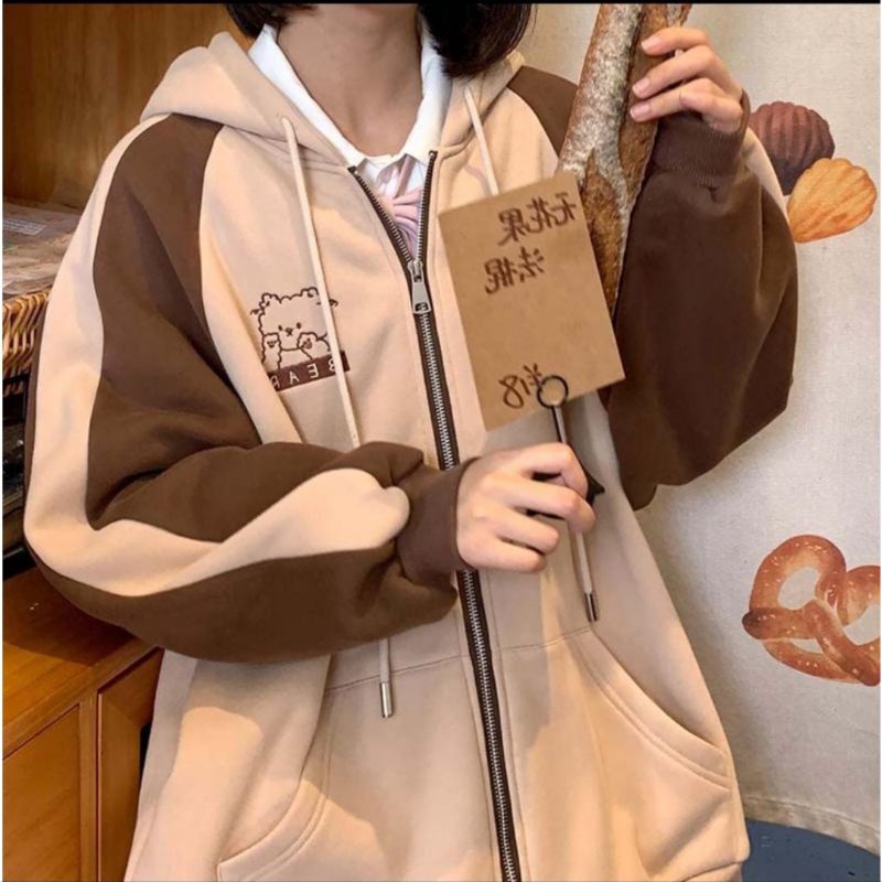 M FESYEN | BEMA JAKET WANITA KOREAN STYLE KEKINIAN | JAKET WANITA CROP Top | Hoodie wanita Korea | S