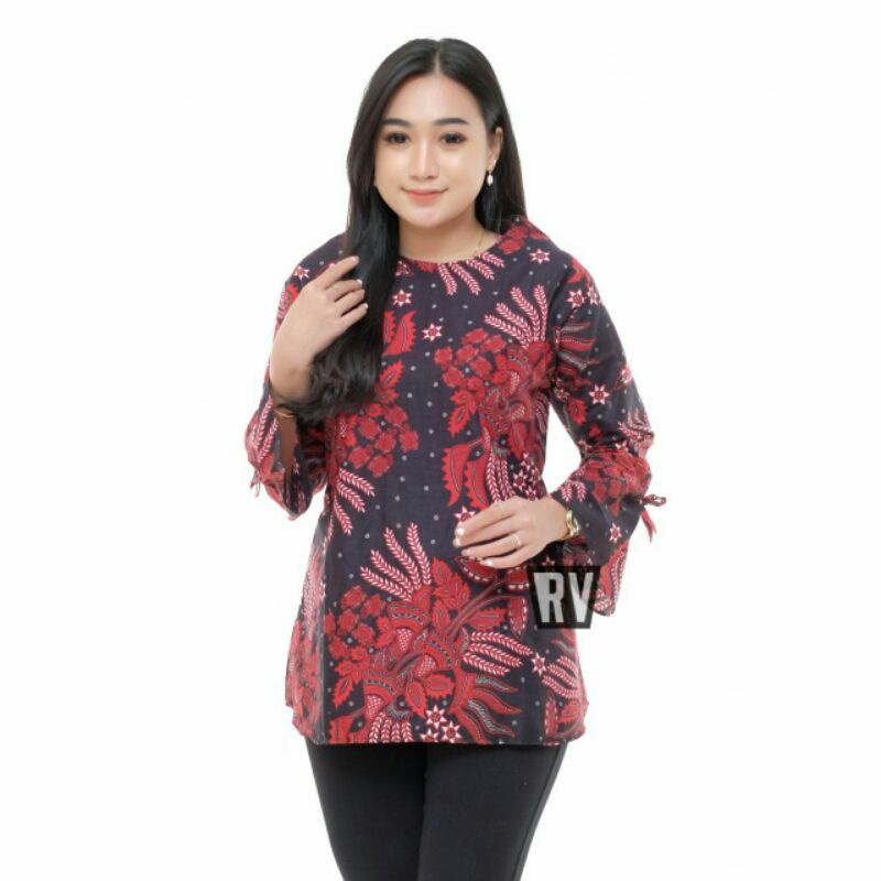 [BAYAR DITEMPAT] Blouse Batik M L XL XXL Atasan Wanita Batik Pekalongan Modern