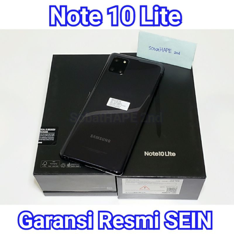 HP Samsung Note 10 Lite 128gb Resmi SEIN Dual Sim 2nd Fullset Ori OEM