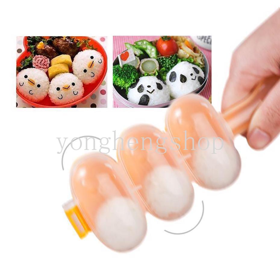 2pcs / set Cetakan Sushi / Onigiri / Bento Bentuk Bulat Untuk Anak