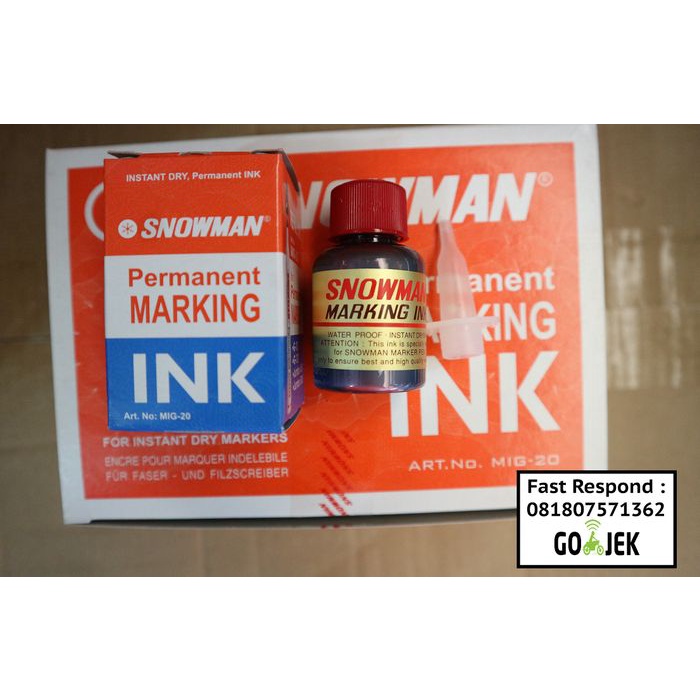 

Tinta spidol permanent snowman g-12 promo