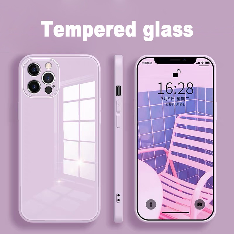 Case Kaca Liquid Bentuk Kotak Untuk iPhone 13 Mini 13 13 Pro 13 Pro Max