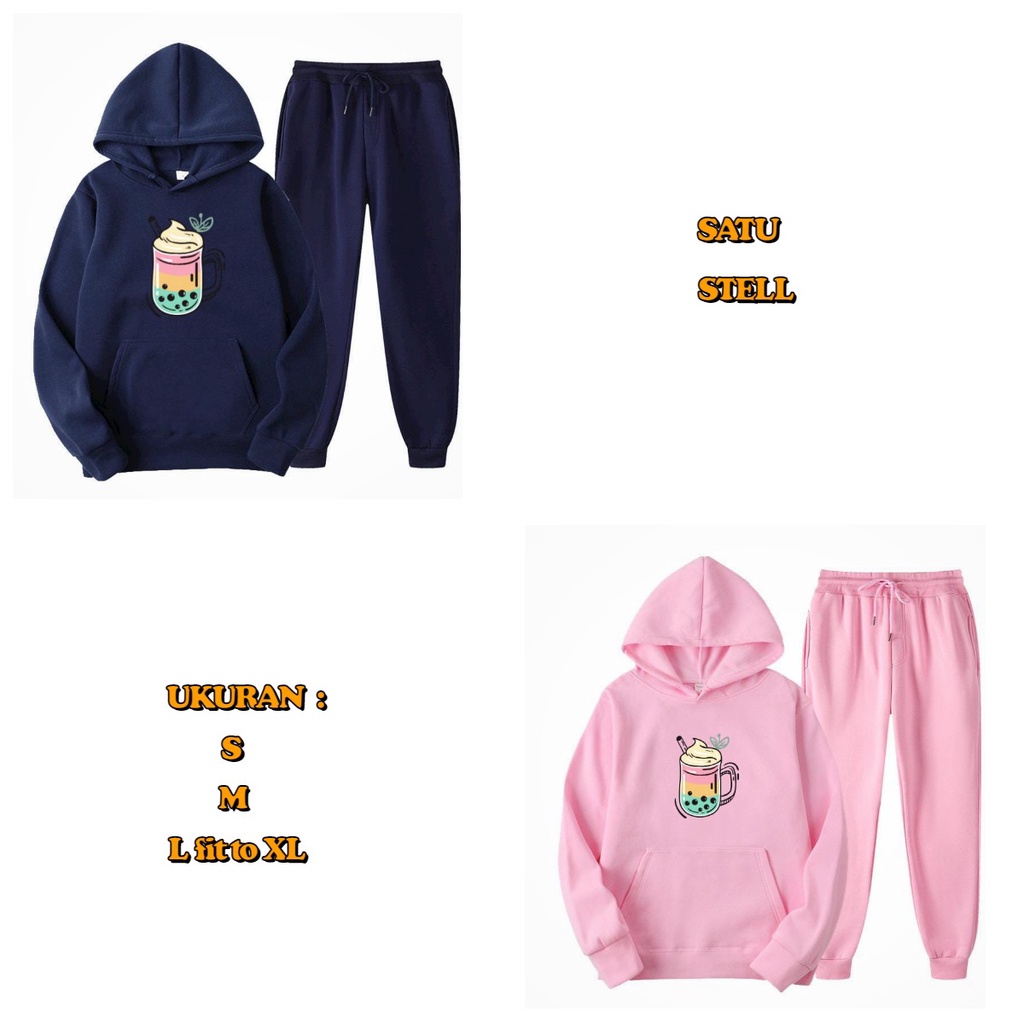 ALIPIO FASHION - SETELAN ANAK &amp; ABG BOBA 4 / one set / hoodie / jogger / murah / keren / terbaru