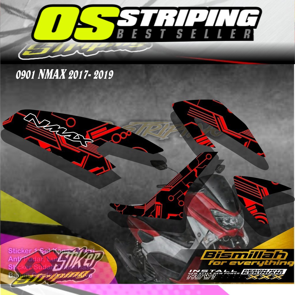 0901 Striping NMAX 2016 -2019  Stiker List Variasi