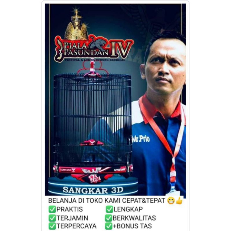 SANGKAR MURAI RADJA 3D UKURAN NO 2