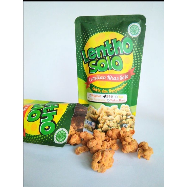 

LENTHO SOLO OLEH OLEH SOLO RASA ORIGINAL BBQ PEDAS GURIH RENYAH 95GR