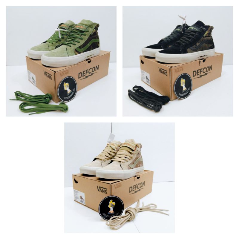 (Sale) Sepatu Vans Sk8 Hi Defcon Notchback Pro S Black Camo X Multicam Jungle Original BNIB