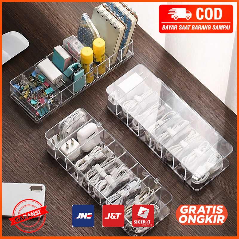 Kotak Kabel Organizer Cable Storage Box 8 Slot