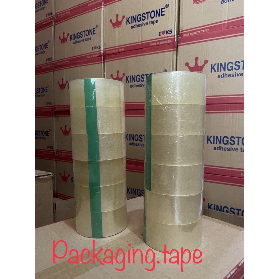 

Lakban bening coklat tape uk 48mm X 90yard berkualitas - Bening, 48 x 90yard