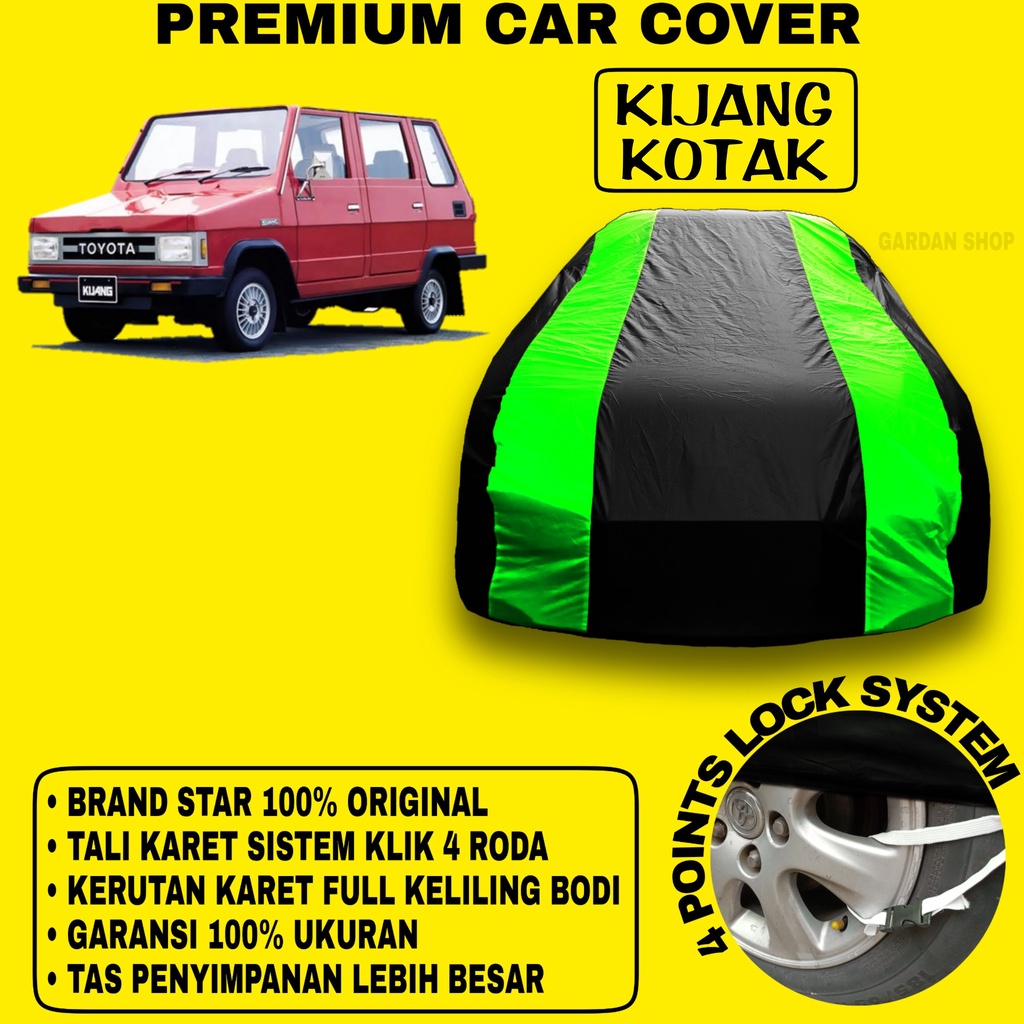 Body Cover KIJANG KOTAK Sarung Strip HIJAU Penutup Pelindung Bodi Mobil Kijang Kotak PREMIUM