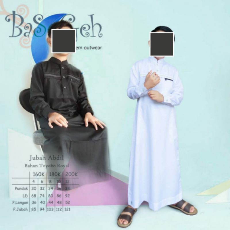 Jubah abdil couple By basegeh bapak dan anak bahan toyobo