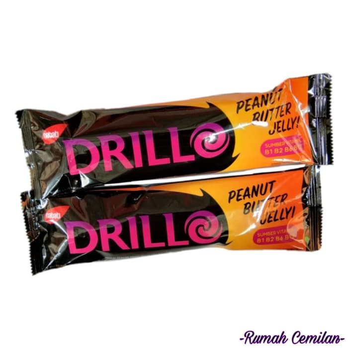 NABATI DRILLO WAFER JELLY STRAWBERRY KRIM KACANG 1 PCS