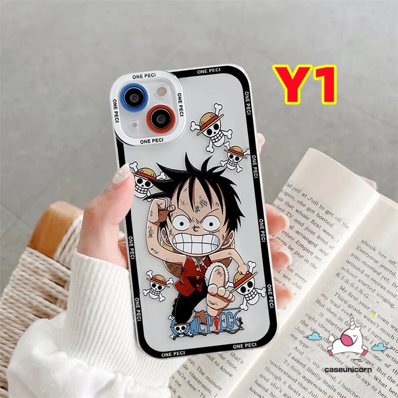 Kartun Luffy Casing Realme 10 6i 8i 8 5 9i 5s 5i 8pro 9 9pro Plus C55 C33 C21Y C25 C25s C12 C25Y C35 C11 C31 C3 C15 C20 C20A C21 Pelindung Lensa Trendy Anime One Piece Soft Case