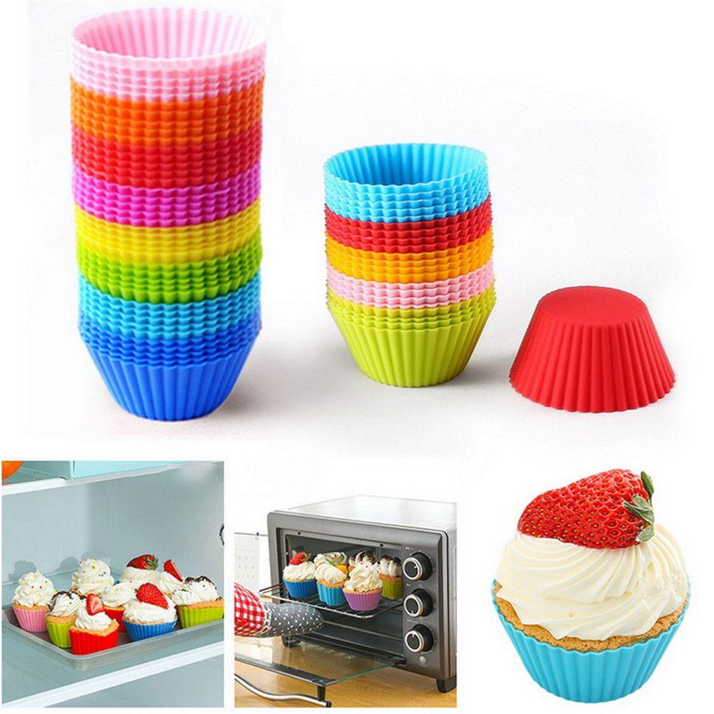 Suyo Muffin Cupcake Mold Liner Candy Colors Bakeware Maker Cetakan Kue Bulat