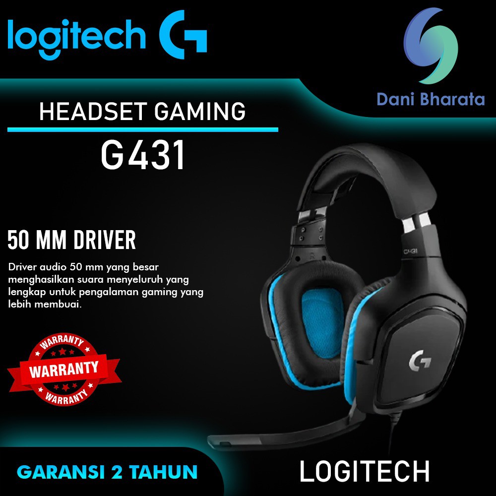 Logitech G431 7.1 Surround Sound Gaming Headset