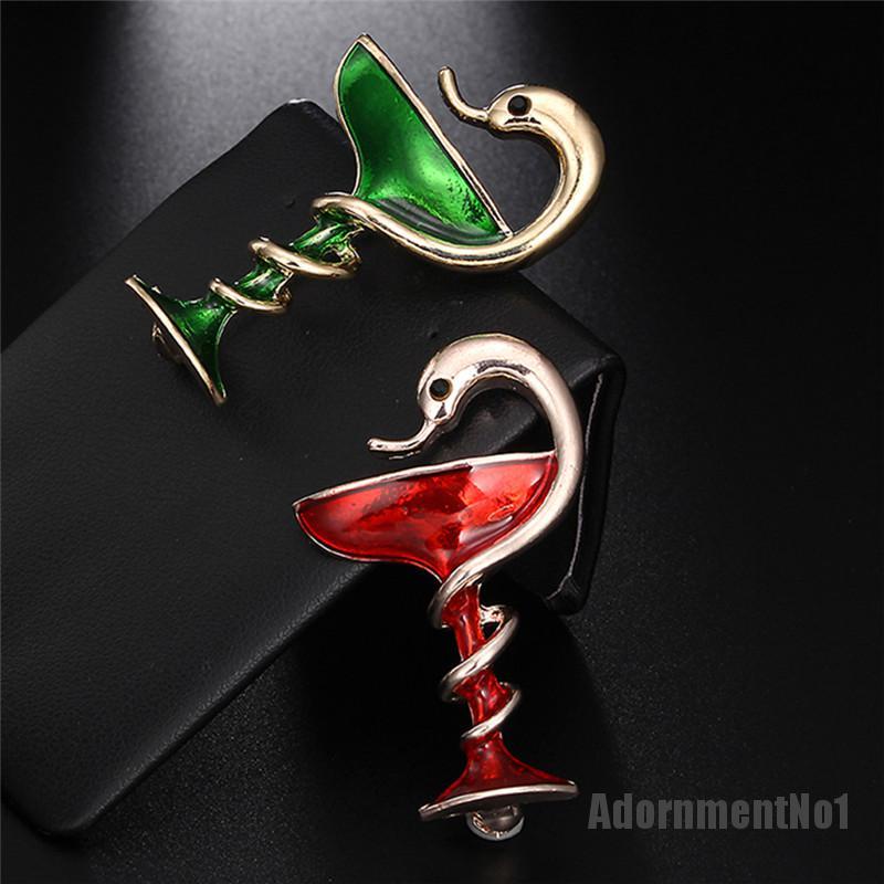 (Adornmentno1) Bros Pin Enamel Bentuk Ular Untuk Wanita