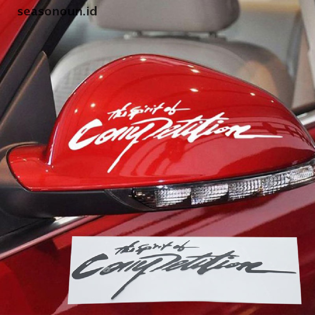 【seasonoun】 The Spirit of Competition Sport Style Car Body Stickers Rear Mirror Decal .