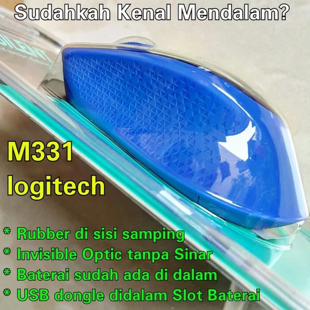 MOUSE WIRELESS LOGITECH M331 SUPER SILENT RESMI ORIGINAL