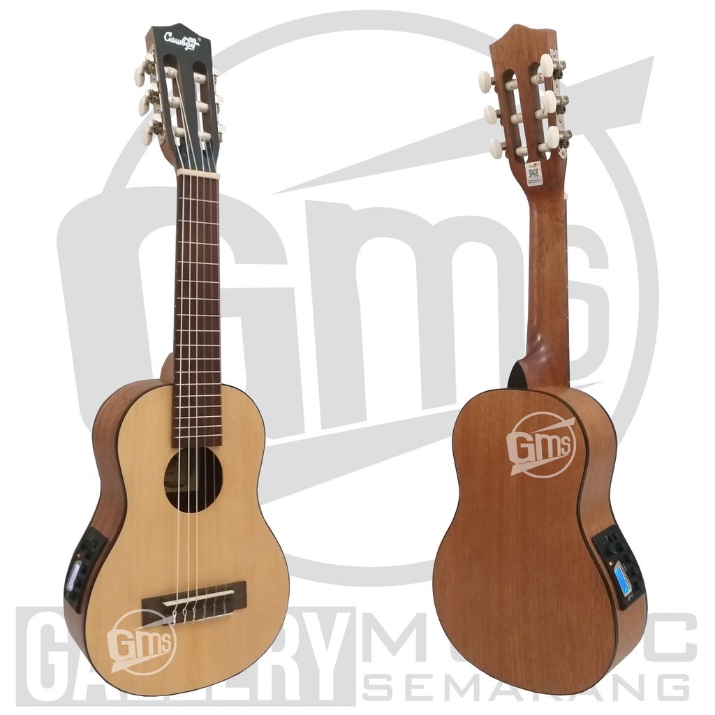 ORIGINAL!!! Guitalele Elektrik Import Merk Cowboy GK-6 NA GK 6NS Equalizer Tuner Cowboy AW-1