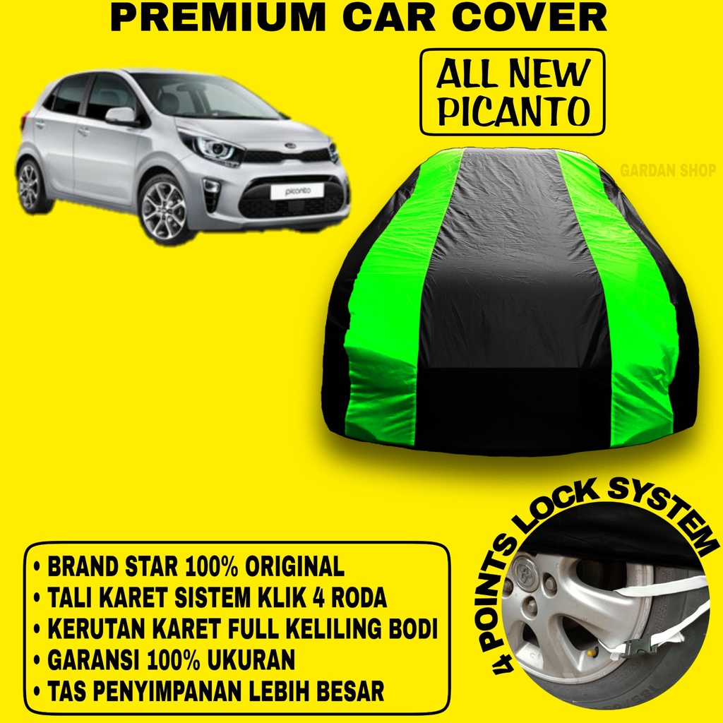 Body Cover ALL NEW PICANTO Sarung Strip HIJAU Penutup Pelindung Bodi Mobil All New Picanto PREMIUM