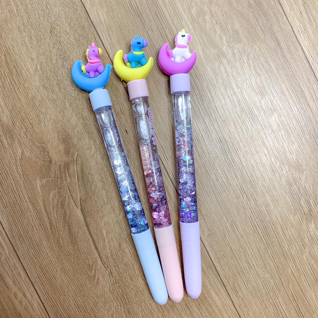 

PULPEN GLITTER UNICORN BULAN SABIT PEN PENA LUCU UNIK READY STOCK ADA 3 VARIAN