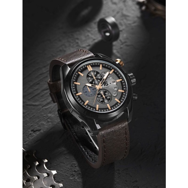 JAM TANGAN PRIA T5 H3751 CHRONO SPORT ORIGINAL TAHAN AIR 3 ATM FREE BOX PAPPER BAG || FREE GELANG