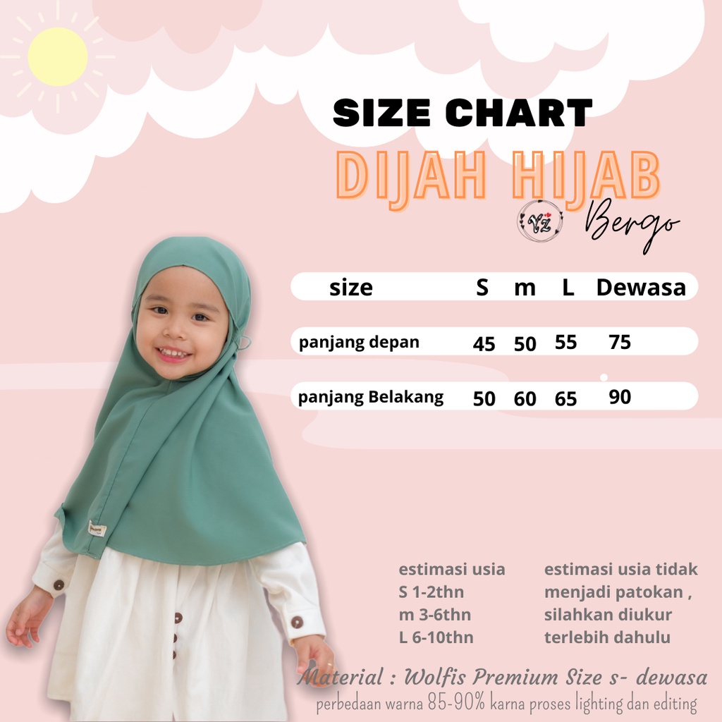 dijah daily hijab bergo maryam