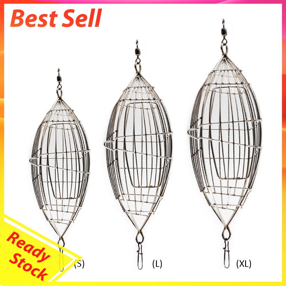 Bait Thrower Bait Cage Stainless Steel Basket Feeder Sea Fishing Tackles