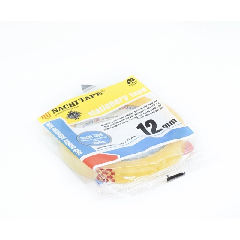 

STATIONERY TAPE / NACHI TAPE / ISOLASI MEREK NACHI 1/2 x 72MM / 1 x 72MM ( PER ROL )