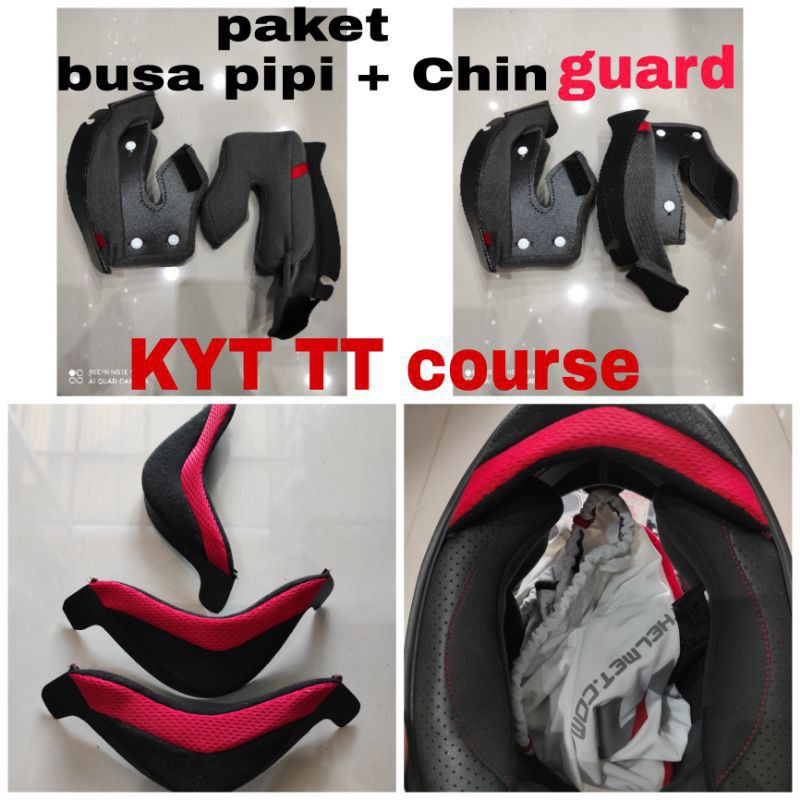 busa KYT Tt course paket busa pipi dan chinguard