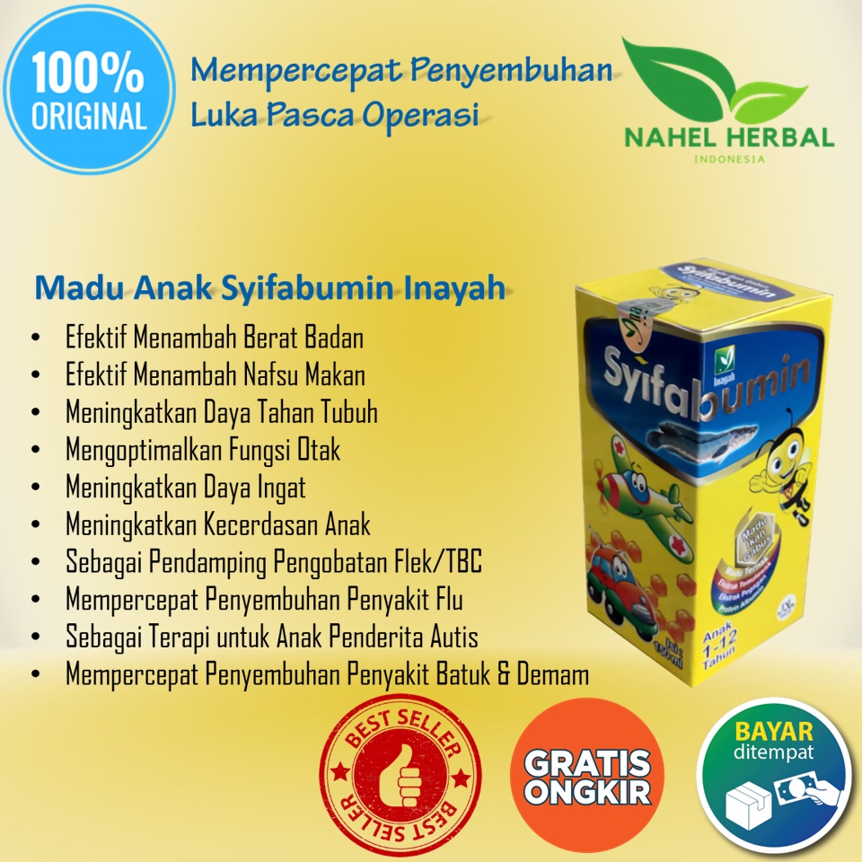 COD Madu Penggemuk Badan Anak Syifabumin Original - Vitamin Bagus Gemuk Asli L Men Lose Weight Gain 