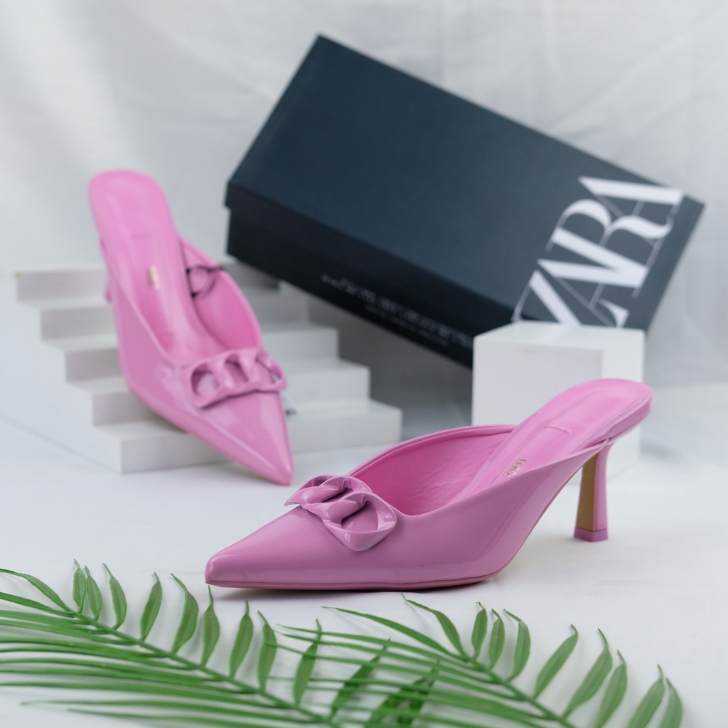 [7.7 Boombastis Sale⚡] - SEPATU WANITA MULES HIGH HEELS ZS430 PREMIUM IMPORT