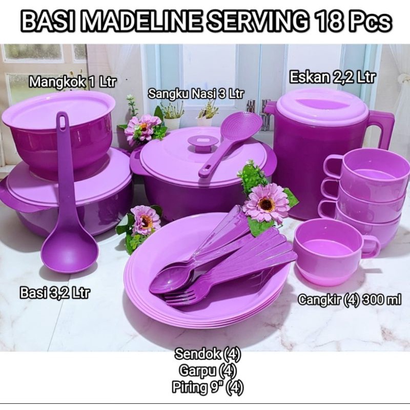 Basi Ungu Madeline Serving 18 Pcs